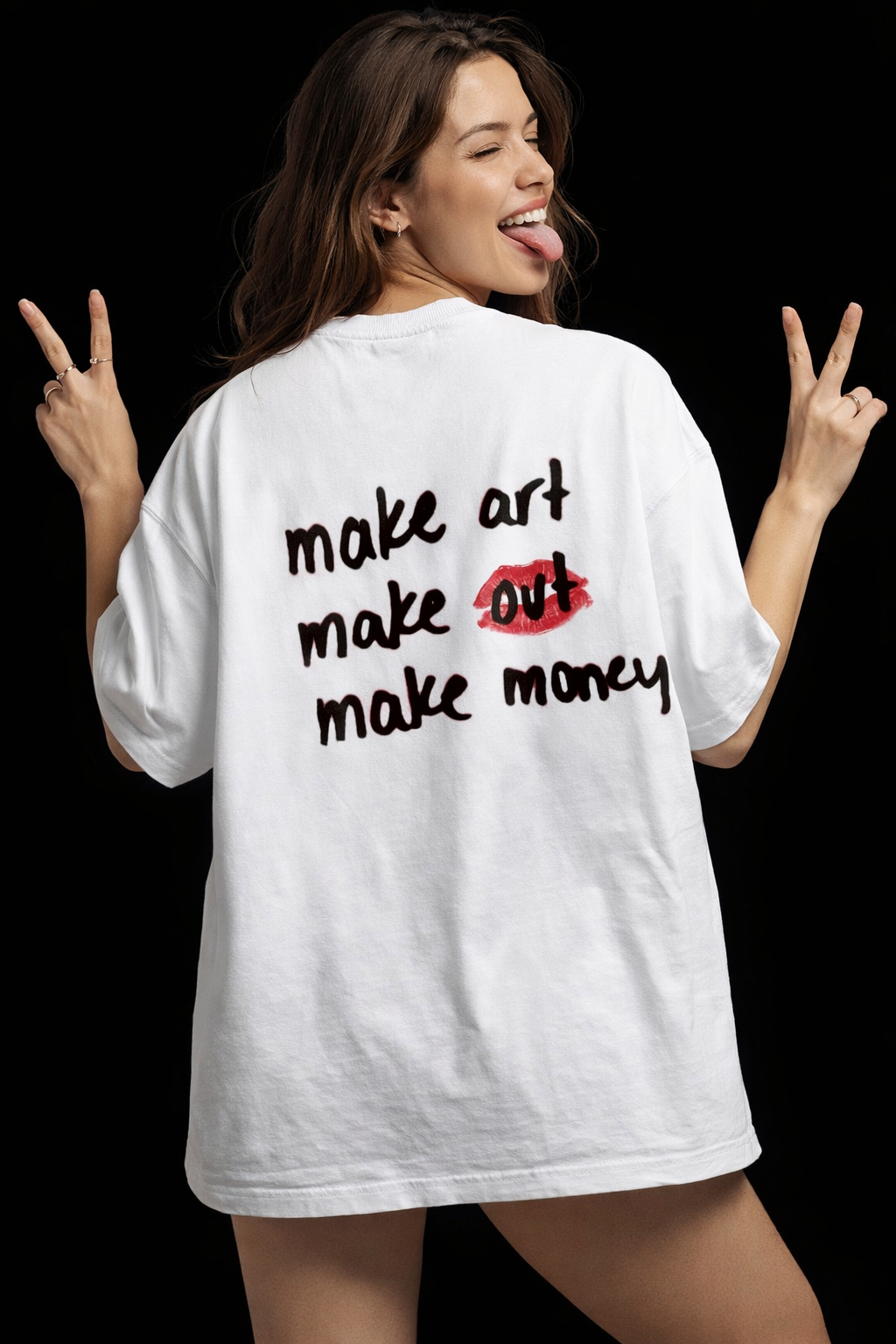 Make Out, Make Money- Oversized Tee