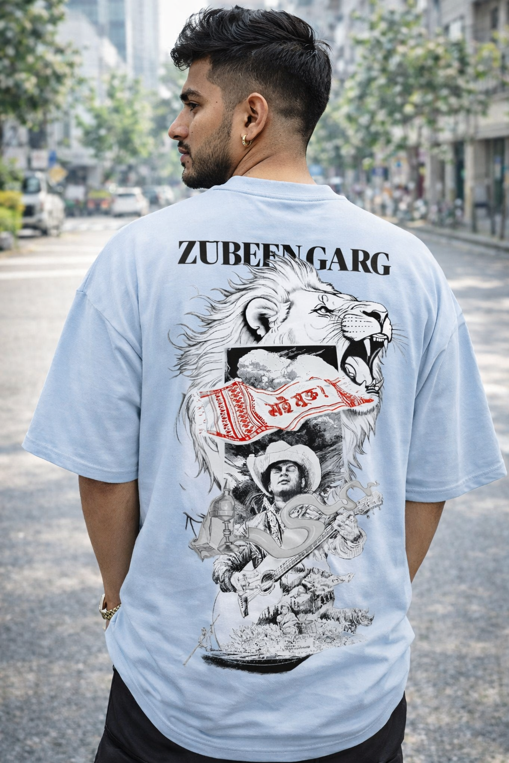 Zubeen Garg Illustration - Men's Oversized Tee