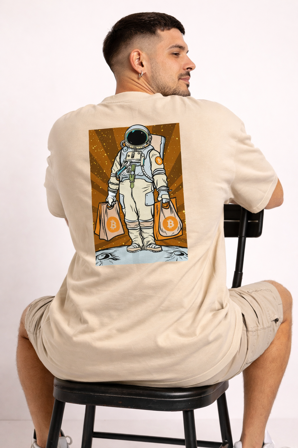 Bitcoin Illus - Men's Oversized Tee
