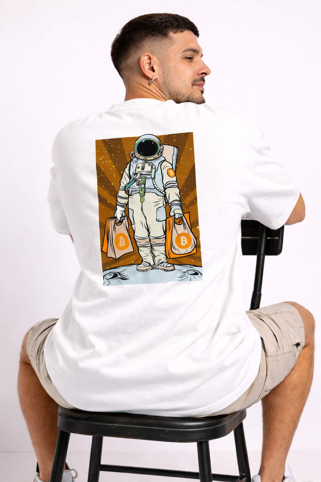 Bitcoin Illus - Men's Oversized Tee