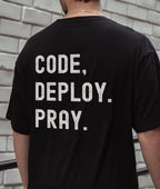 Code Deploy Pray - Men's Oversized Tee