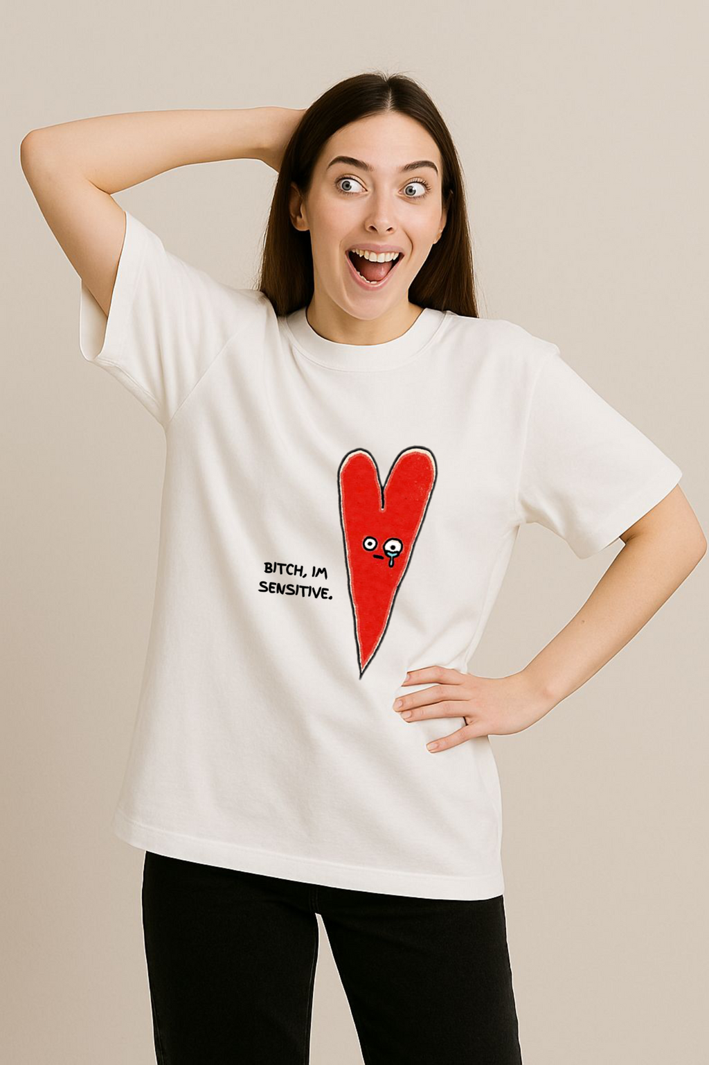 BITCH I'M SENSITIVE - Women's Oversized T-Shirt